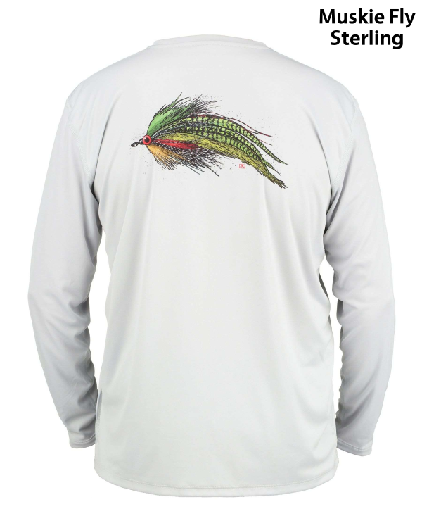 Simms Solar Tech Tee Muskie Fly Sterling Simms Solar Tech Tee Muskie Fly Sterling